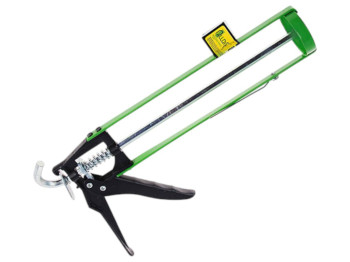 Пистолет для герметика Alloid, точная подача, фиксация тубы, металл, 225мм, цвет зеленый