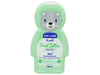 Дитячий гель для миття волосся, тіла та обличчя On Line Le Petit Fruit Jellies 3 в 1, 350мл