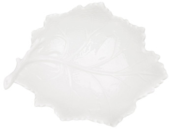 Салатник фарфоровый Leaf, форма листа, белый, 30,3 × 23 × 9 см