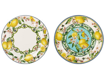 Тарілка порцелянова Giardino di Limone, 2 дизайни в упаковці, 19×1,5 см
