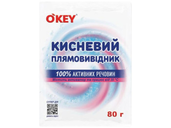 Відбілювач-плямовивідник кисневий O'key, перкарбонат натрію, TAED, 80г, саше