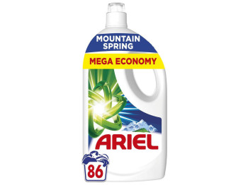 Гель для стирки Ariel Mountain Spring, универсальный, 86 циклов, аромат горная свежесть, 3870мл
