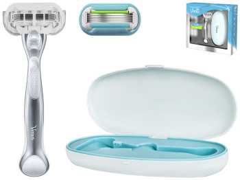 Набор подарочный женский Gillette Venus Platinum бритва cо сменной кассетой+дорожный футляр