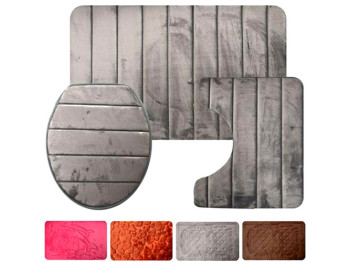 Набор ковриков в ванную 50x80/50x40/43x36см (цена за набор 3шт)