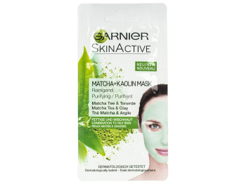 Маска для обличчя Garnier Skin Active "Чай матча і каолін" для комбінованої і жирної шкіри 8мл