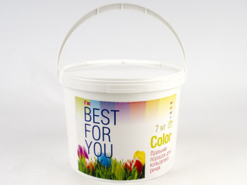 Стиральный порошок бесфосфатный "Best for You Color" для цветных тканей 7кг (ведро) Чехия