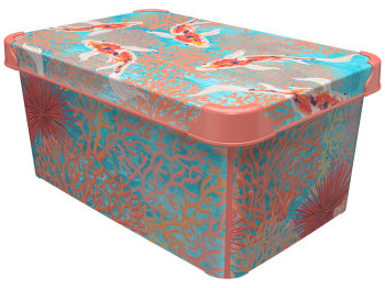 Контейнер Qutu Style Box Coral, з кришкою, 10л, 8695737108086