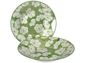 Тарілка супова Спрінг сад, кераміка, 400мл, 20см, колір салатовий