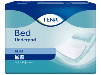 Пелюшки гігієнічні Tena Bed Plus, одноразові, целюлоза, пліестер, 40×60см, 40шт