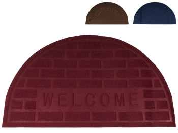 Килимок придверний напівкруглий Welcome 47х77см