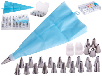 Кондитерський набір 27пр в органайзері (мішок 1шт, насадки 24шт, перехідники 2шт) 20х14х3,4с