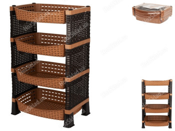 Етажерка Violet House Роттанг Еко Cream, для овочів, 4 яруси, 8690067685771