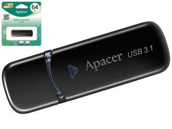 USB флеш-накопитель 3.2 Apacer AH355 64gb, цвет черный