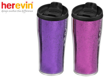 Термокухоль Herevin Pink&Purple Glitter Powder MIX 440мл 72169