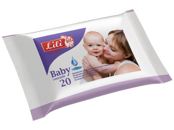 Влажные салфетки детские Lili "С экстрактом ромашки" BigSize 20шт