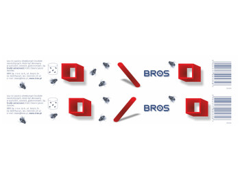 Липкая лента от мух Bros плоская (цена за 1шт)