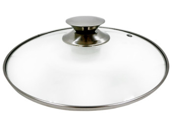 Крышка стеклянная Sorento 26см (ободок и ручка нерж. сталь)