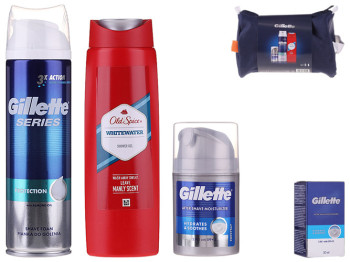 Набор подарочный Gillette пена д/бр. 250мл+гель д/душа Old Spice 250мл+бал. п/бр. 50мл+чехол
