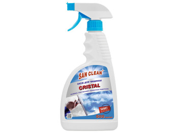 Средство для мытья стекол San Clean Cristal, голубой, 500мл