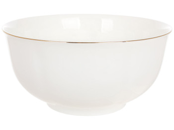 Салатник фарфоровый Elegance белый с золотой окантовкой, 1,8л