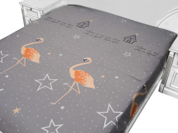 Простынь 100% хлопок Фламинго 178х220см