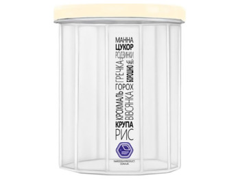 Контейнер пищевой для сыпучих продуктов с резьбой 1л, d11x13,5см