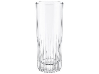 Висока скляна склянка Kalita, рельєфна, прозора, 320 мл