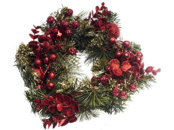 Декор рождественский Венок 26х8см