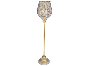 Подсвечник металлический со стеклянной колбой, 78,5см