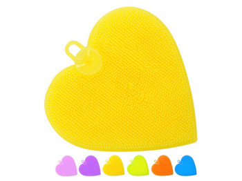 Мочалка универсальная силиконовая Сердце 19x14см