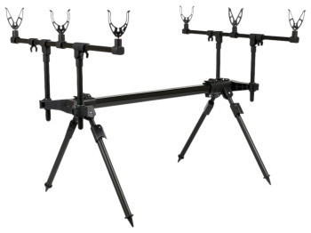 Род-под Sam’s Fish Maxi Carp на 3 спиннинга, алюминий и нейлон, 75–140см, цвет черный