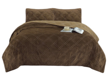 Покривало Soho Velvet Vip Romb Latte, 220x240см, 6900069923248