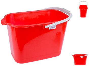 Ведро прямоугольное, 11л, цвет красный Консенсус