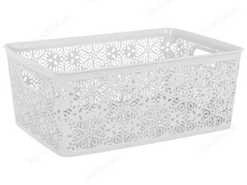 Корзина Violet House 0504 №4 Ажур White, без кришкою, 14л