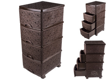 Комод "Ажур - люкс" (колір - коричневий) Efe plastics 47,5х37х91см