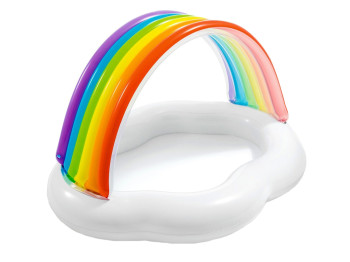 Басейн дитячий надувний з навісом Веселка-Хмара Baby Pools. Intex 57141