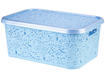 Корзинка R plastic Ажур, 6л, 28,5x20,5x12,5см, голуба, 30604