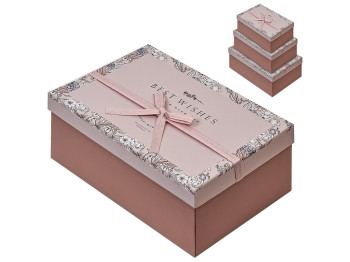 Набор коробок подарочных Ornament, 23х16х10/21х14х8/19х12х7см (цена за набор 3шт)