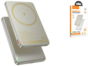 Power Bank Hoco Q26 Joy PD20W magnetic fast charging 5000mAh Цвет Титановое золото