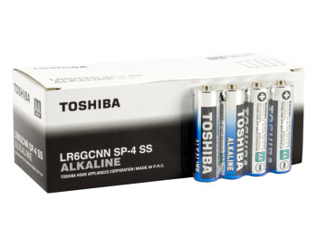 Батарейка алкалінова TOSHIBA, 1,5V, AA, LR6 (ціна за спайку 4шт)