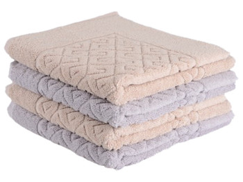 Рушник для ніг Soho Gray/Beige, 50х70см, бавовна 100%, 8690070867317