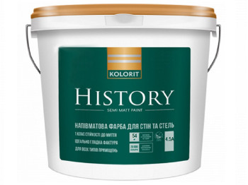 Краска интерьерная латексная Kolorit History (база А) 4,5л