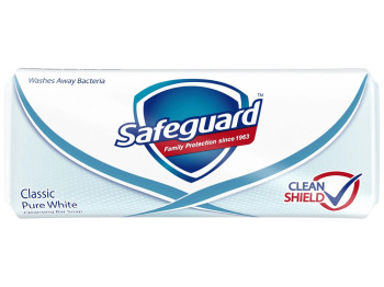Мыло туалетное твердое Safeguard Классическое белое, 90г