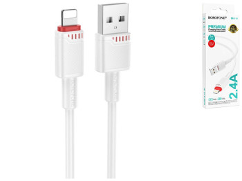 Кабель USB Borofone BX110 Lightning 2.4A, 1м, колір білий