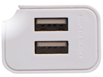 Сетевое зарядное устройство XO L35D Micro 2USB 2.1A Цвет Белый