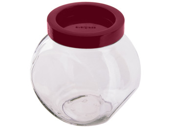 Ємність для сипучих продуктів EverGlass Sweet New 1730мл 15023 (бордо кришка)