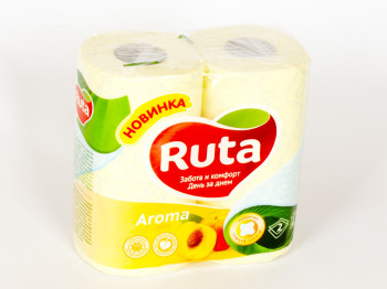 Папір туалетний "Ruta Aroma" жовтий двошаровий (ціна за уп. 4 рулони)