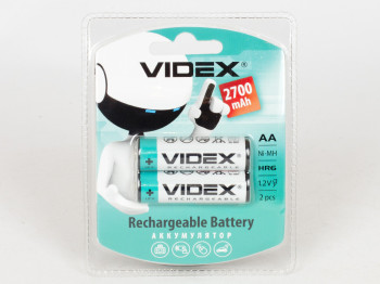 Акумулятор Videx Rechargeable AA 2700 mAh (ціна за блістер 2 шт) 4820118291819