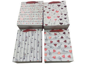 Пакет подарочный Music of love, бумага, 18х23х10см, 4 дизайна (цена за 1шт)