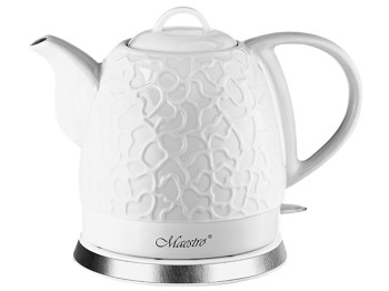 Чайник электрический Maestro керамический (дисковый нагреватель), 1200Вт 1л